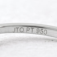 0.19 Ct Octagon Diamond 950 Platinum Ring