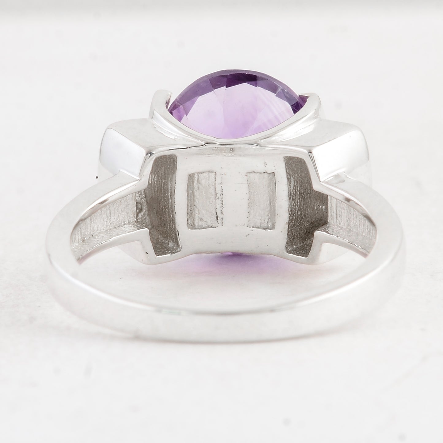 4.27 Ct Oval Amethyst 925 Sterling Silver Ring