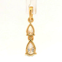 0.47 Ct Pear Diamond 14K Gold Pendant