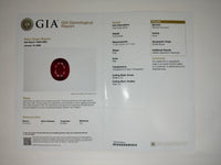 5.72 Ct Oval Ruby 950 Platinum Ring