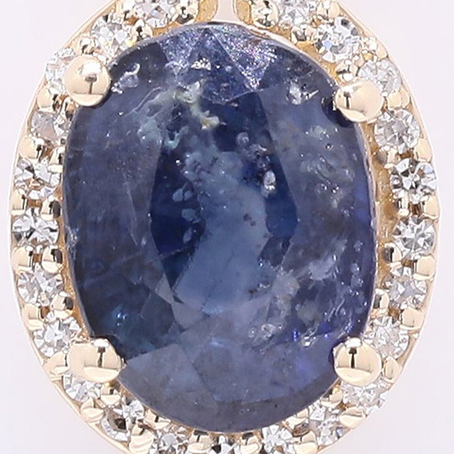 2.21 Ct Oval Mixed Cut Natural Sapphire 14K Gold Pendant