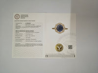 1.67 Ct Oval Mixed Cut Lab Grown Sapphire 14K Gold Ring