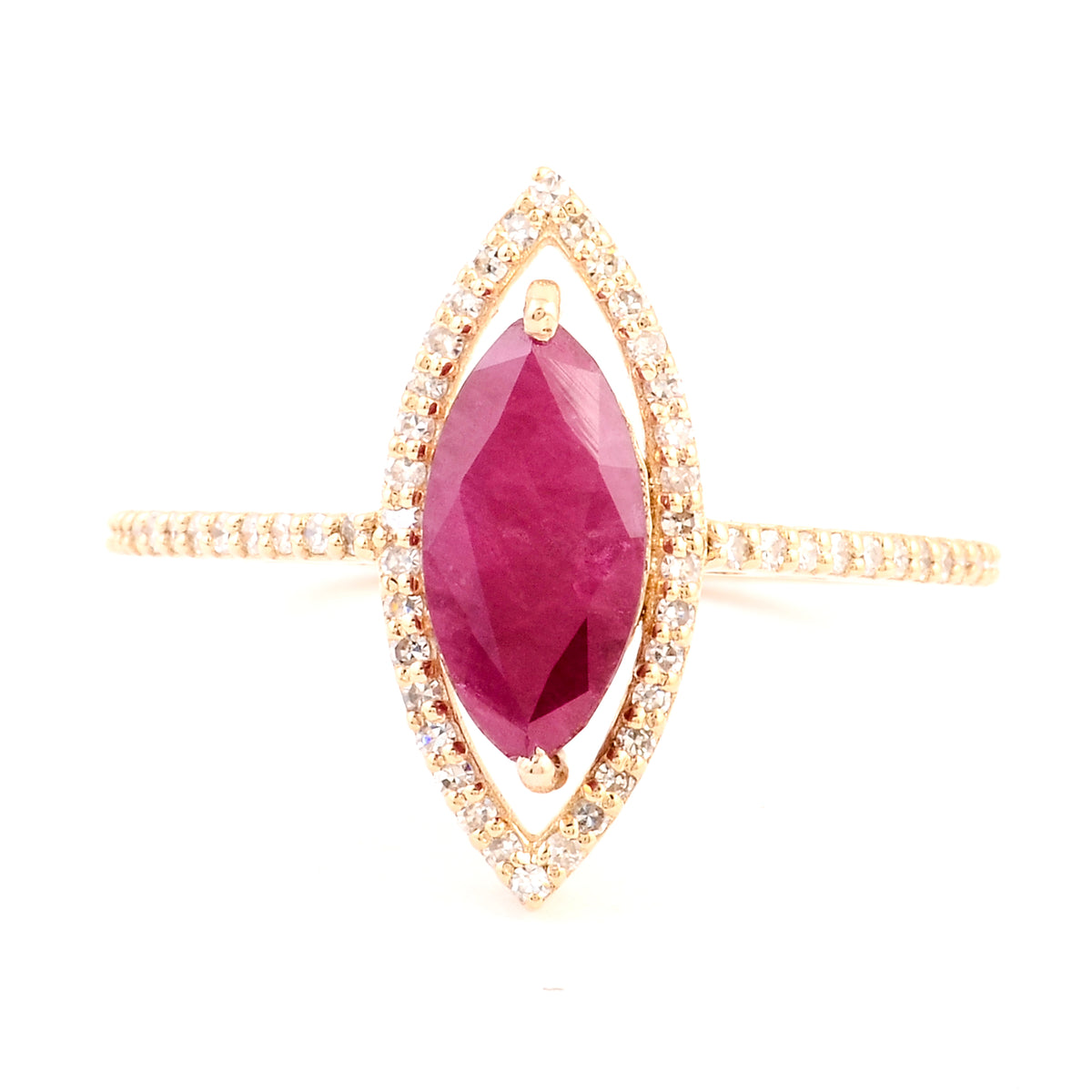 1.87 Ct Natural Codundum Ruby 14K Gold Ring