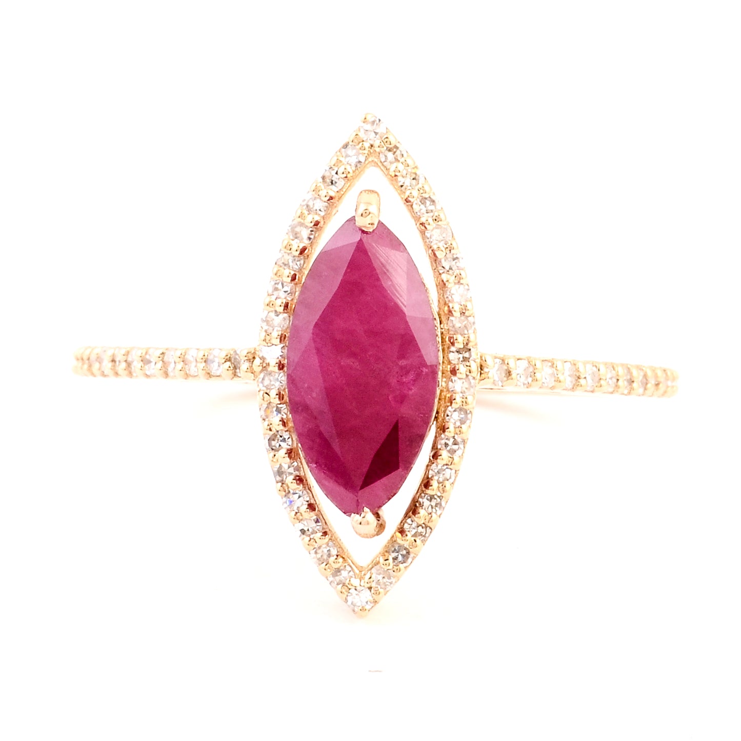 1.87 Ct Natural Codundum Ruby 14K Gold Ring