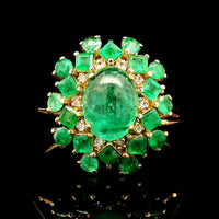 2.20 Ct Oval Emerald 14K Gold Ring