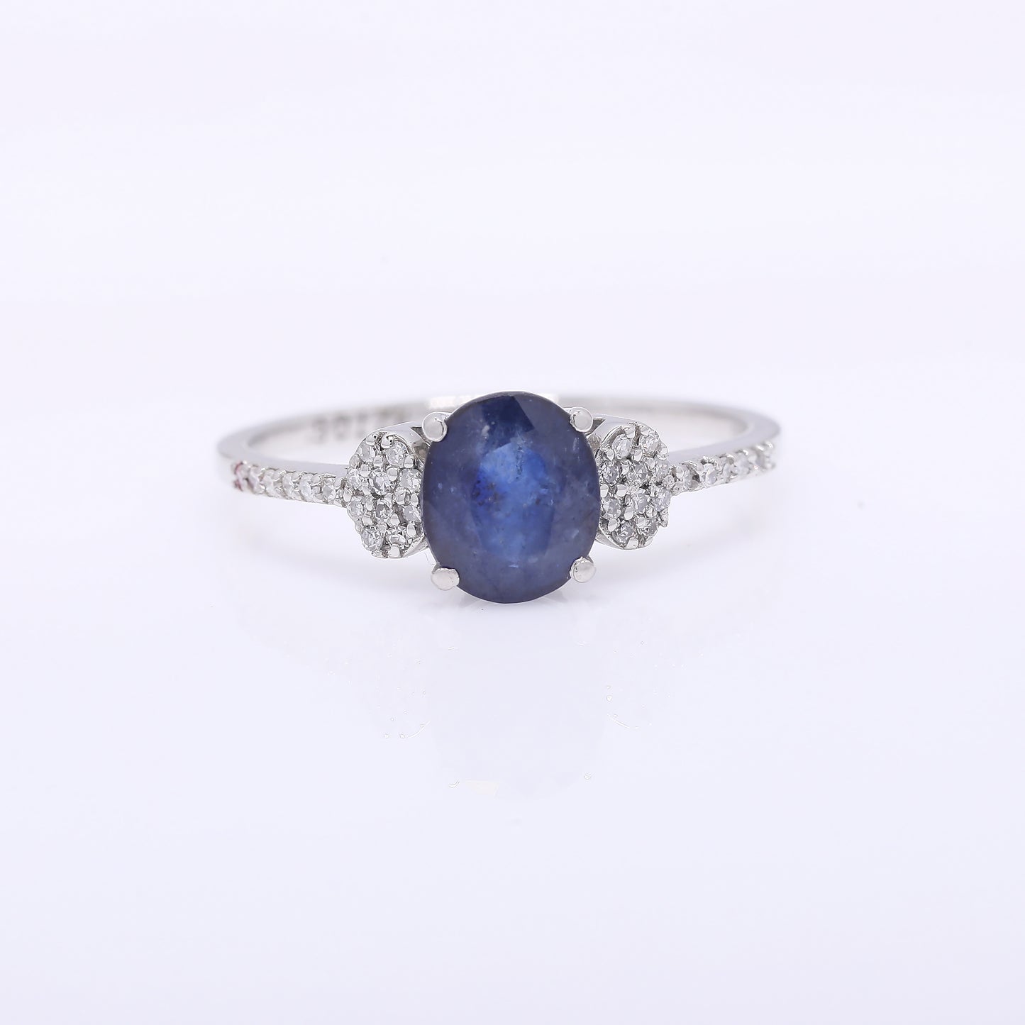 1.71 Ct Oval Mixed Cut Natural Sapphire 950 Platinum Ring