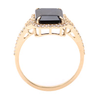 4.11 Ct Octagon Natural Sapphire 14K Gold Ring