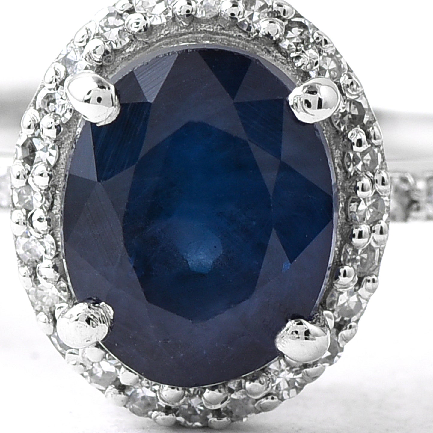 1.88 Ct Oval Sapphire 950 Platinum Ring