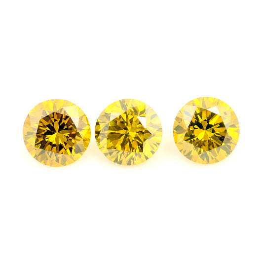 0.60 Yellow Diamond Round Loose Gemstone