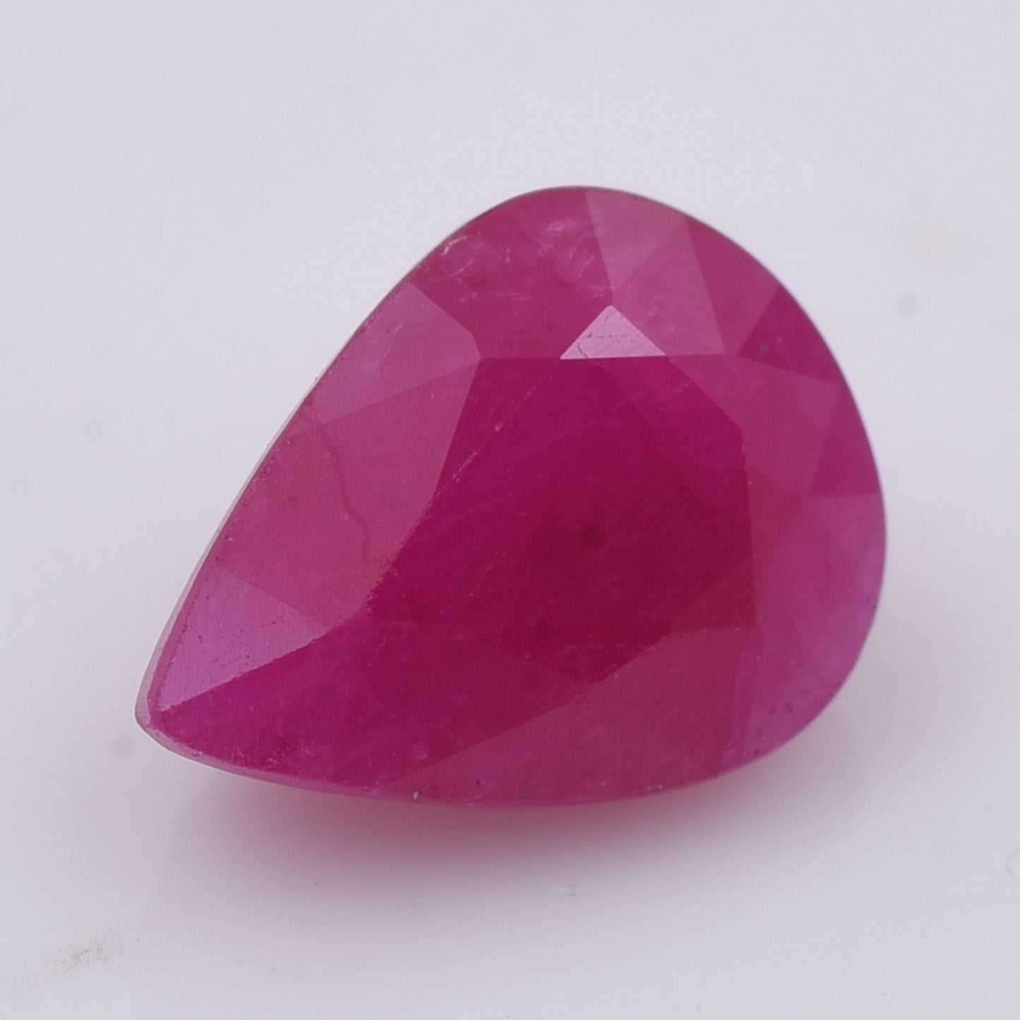 1.63 Natural Corundum Ruby Pear Mixed Cut Gemstone