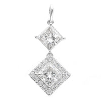 3.42 Carats Lab Grown Diamond 14K Gold Pendant