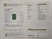 13.16 Ct Octagonal Step Cut Natural Beryl Emerald 18K Gold Ring