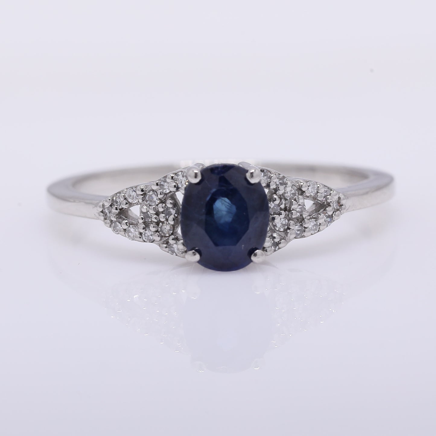 1.11 Ct Oval Mixed Cut Natural Sapphire 950 Platinum Ring
