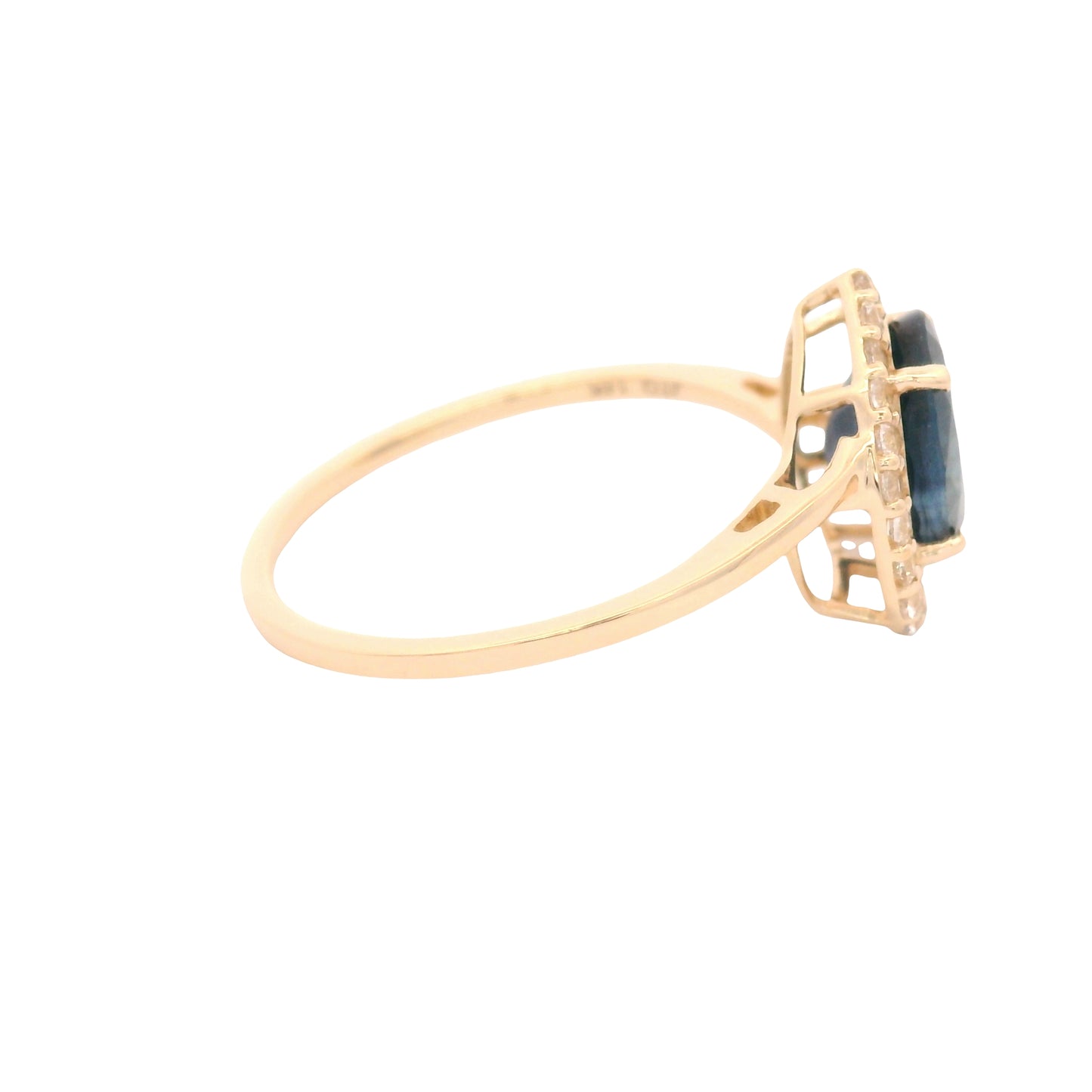 2.03 Ct Oval Sapphire 14K Gold Ring