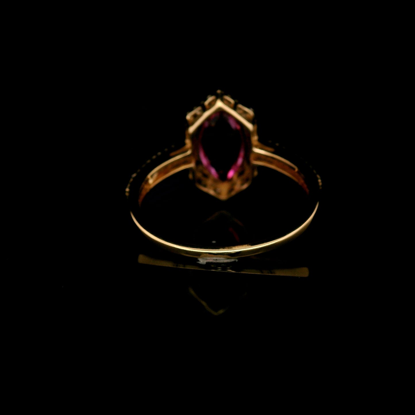 2.40 Ct Marquise Mixed Cut Lab Grown Pink Sapphire 14K Gold Ring