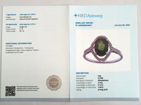 2.52 Ct Oval Mixed Cut Natural Green Sapphire 950 Platinum Ring