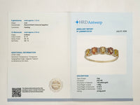 1.22 Ct Oval Natural Multi-Coloured Sapphire 14K Gold Ring