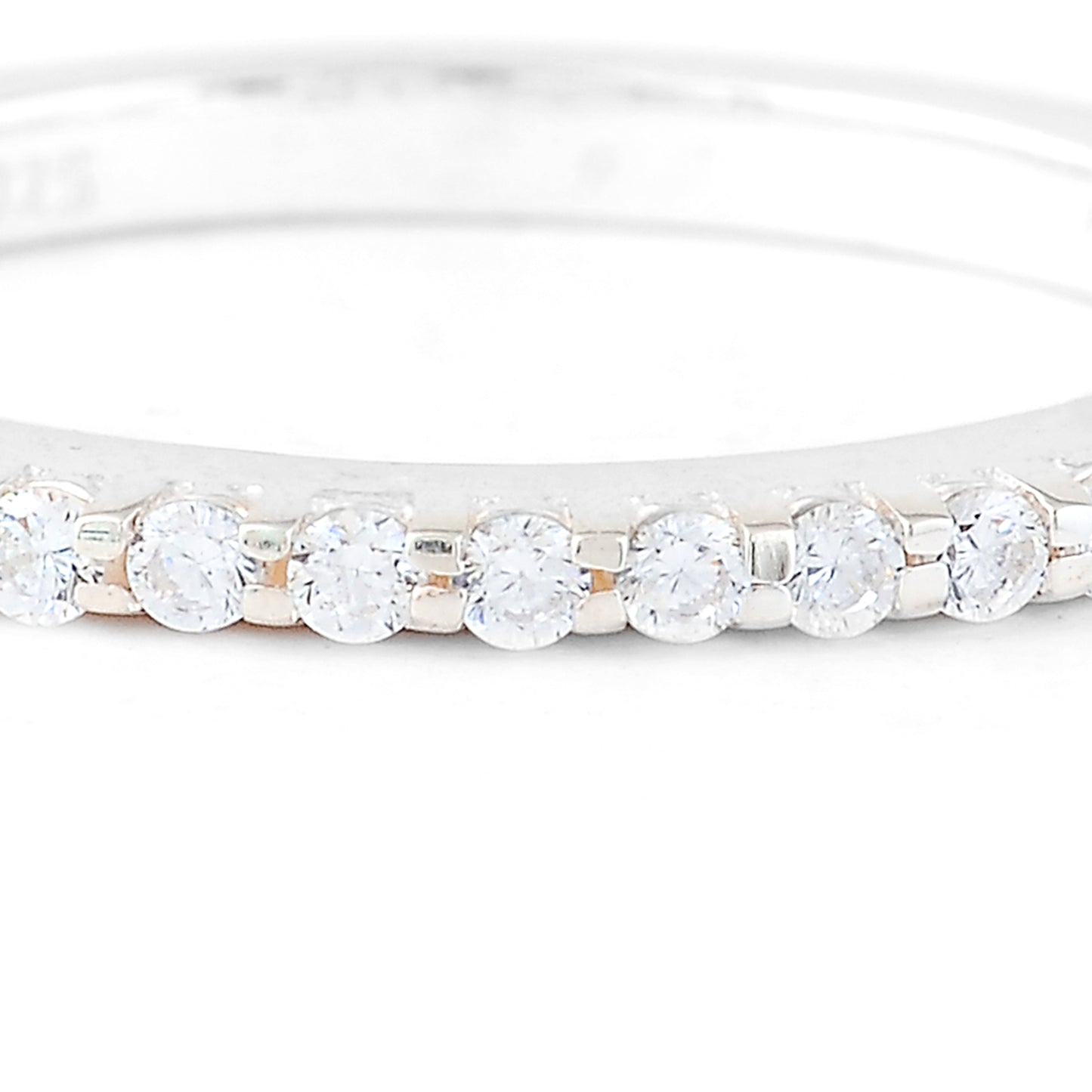 0.31 Ct Round Cubic Zirconia, 925 Sterling Silver Ring