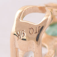 4.24 Ct Oval Turquoise 9K Gold Pendant