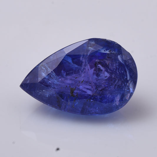 6.09 Natural Zoisite Tanzanite Pear Mixed Cut Gemstone