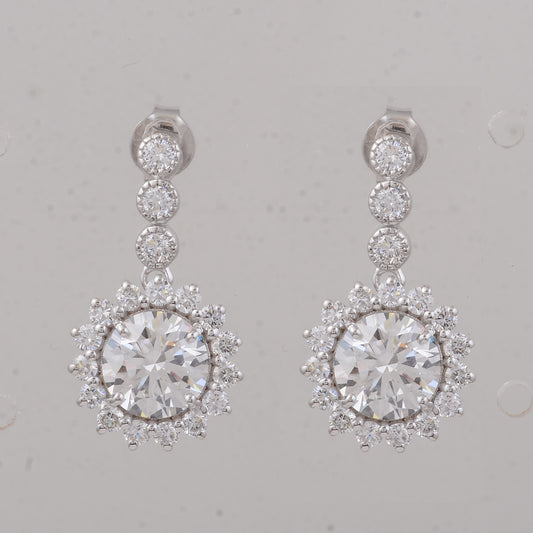 3.83 Carats Lab Grown Diamond 14K Gold Earrings