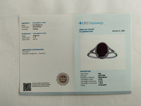 1.44 Ct Oval Mixed Cut Natural Ruby 950 Platinum Ring