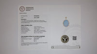 17.42 Ct Oval Cabochon Natural Opal 14K Gold Pendant