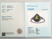 2.06 Ct Pear Mixed Cut Natural Green Sapphire 950 Platinum Ring