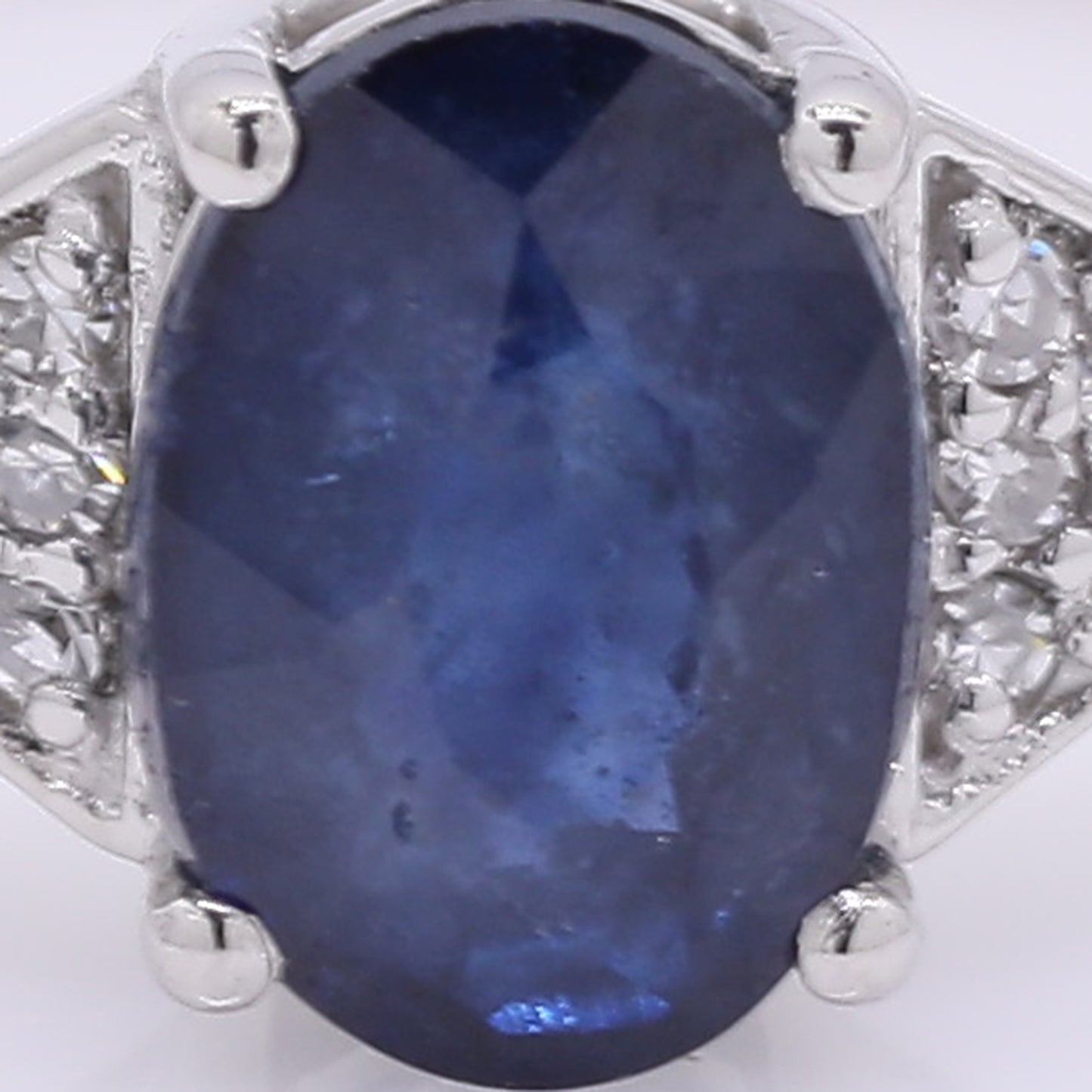 1.32 Ct Oval Mixed Cut Natural Sapphire 950 Platinum Ring