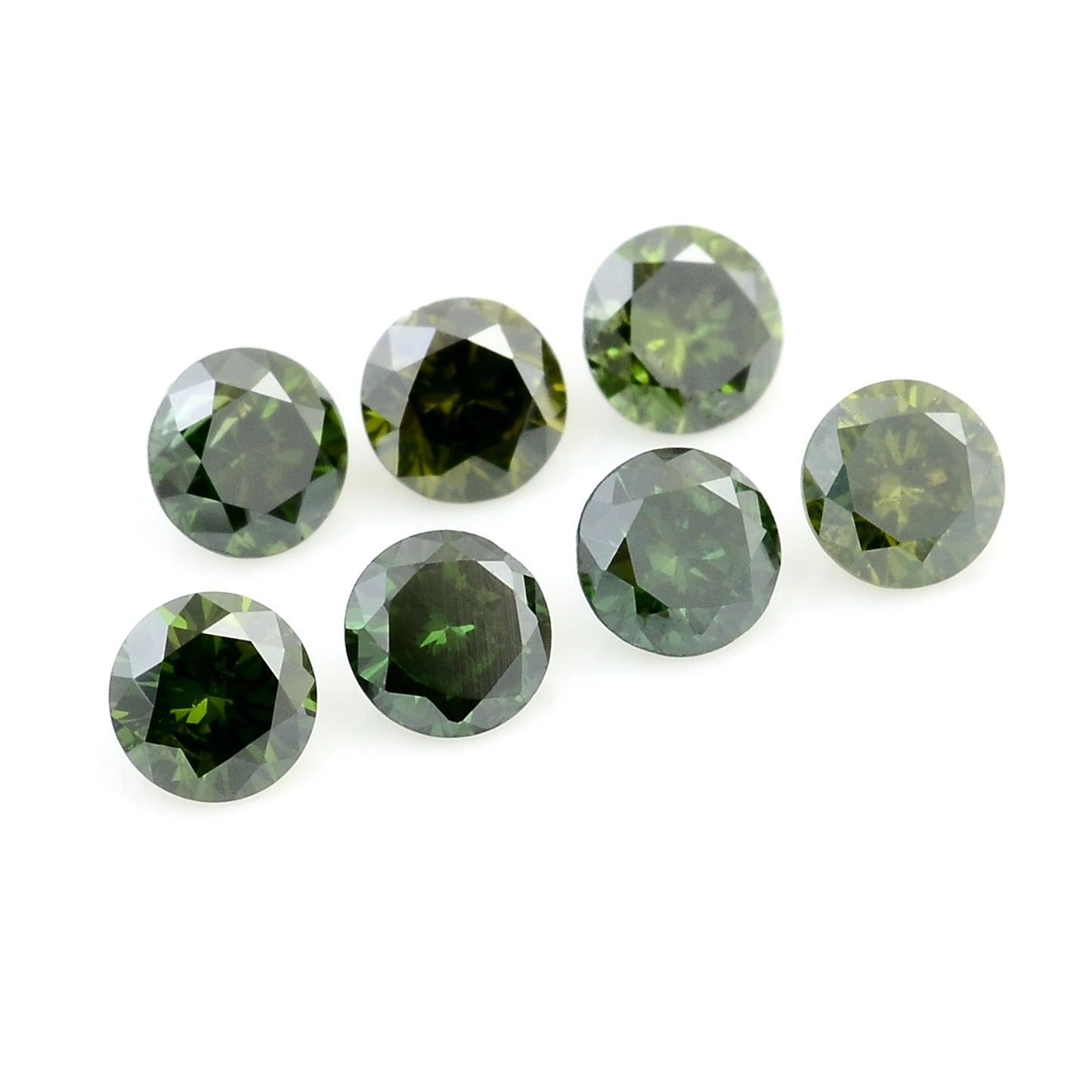 0.65 Green Diamond Round Loose Gemstone