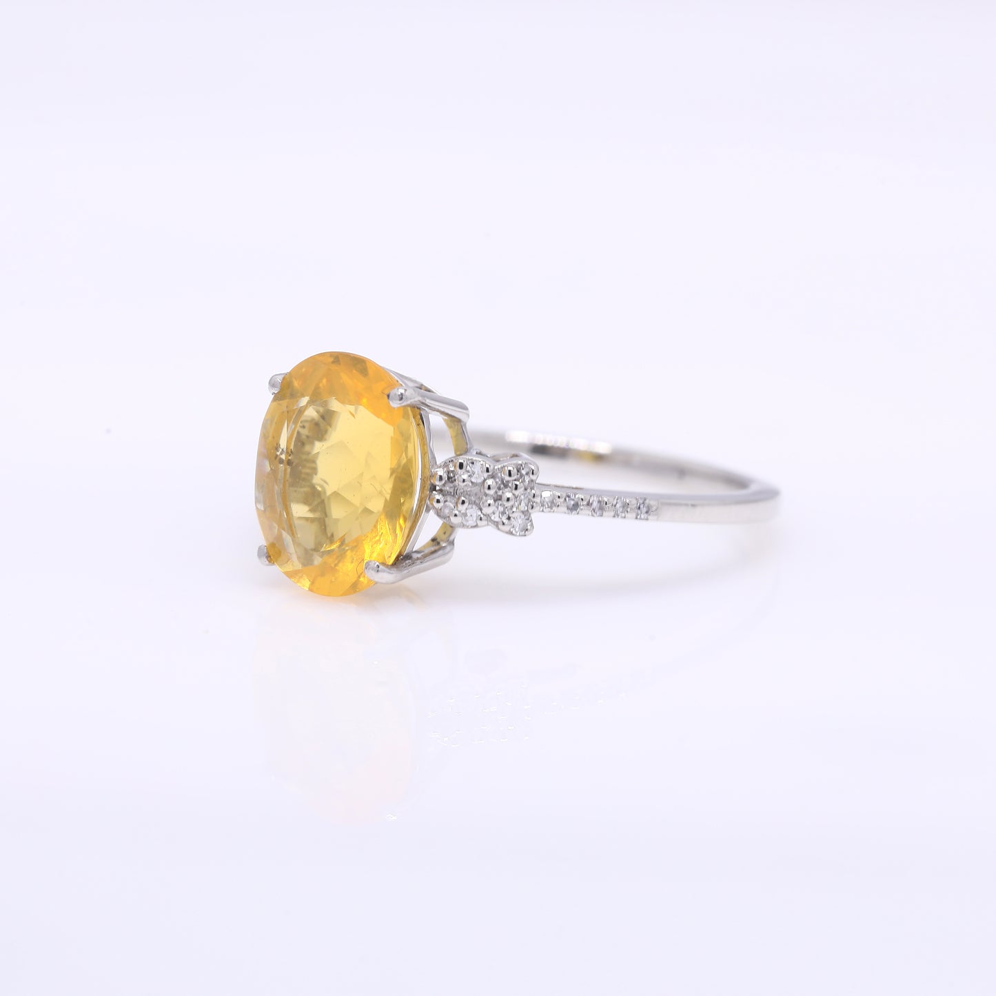 1.78 Ct Oval Mixed Cut Natural Fire Opal 950 Platinum Ring