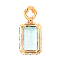 2.10 Ct Octagon Step Cut Natural Emerald 14K Gold Pendant