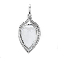 3.88 Ct Pear Mixed Cut Natural Aquamarine 950 Platinum Pendant