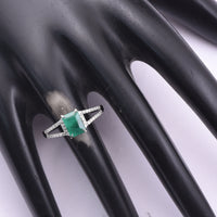 1.14 Ct Octagon Step Cut Natural Emerald 950 Platinum Ring