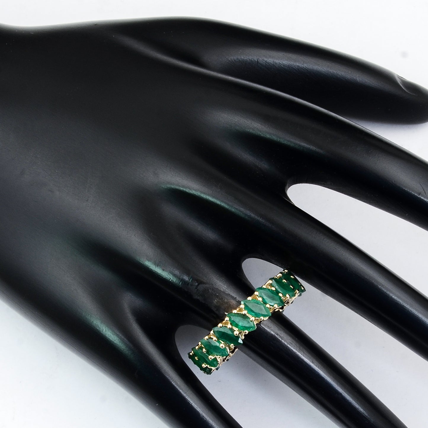 4.03 Ct Marquise Natural Emerald 14K Gold Ring