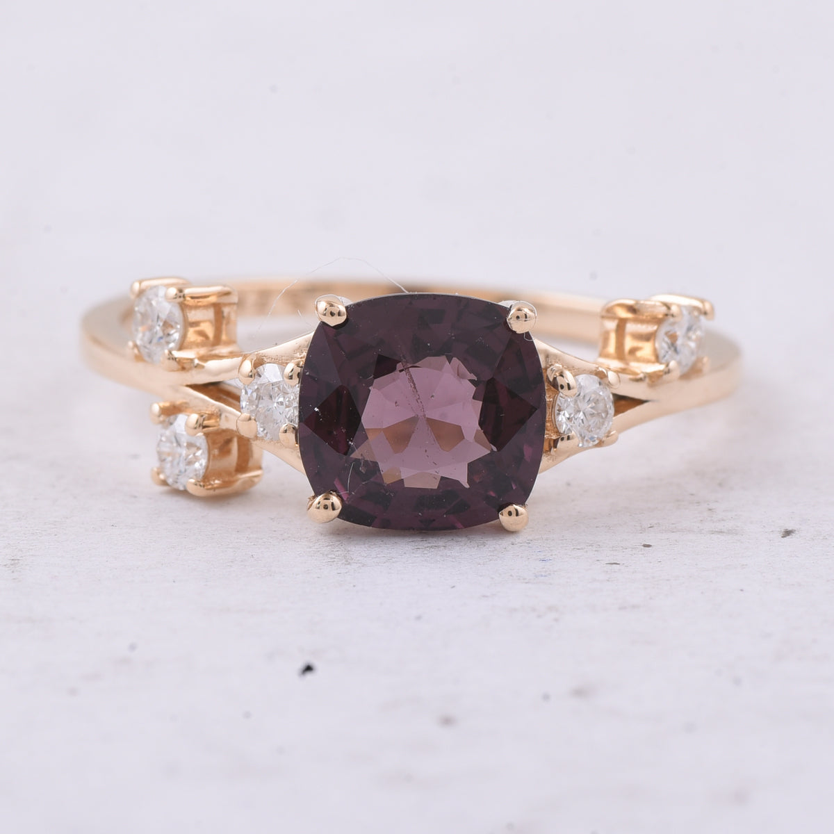 1.60 Ct Cushion Natural Spinel 14K Gold Ring