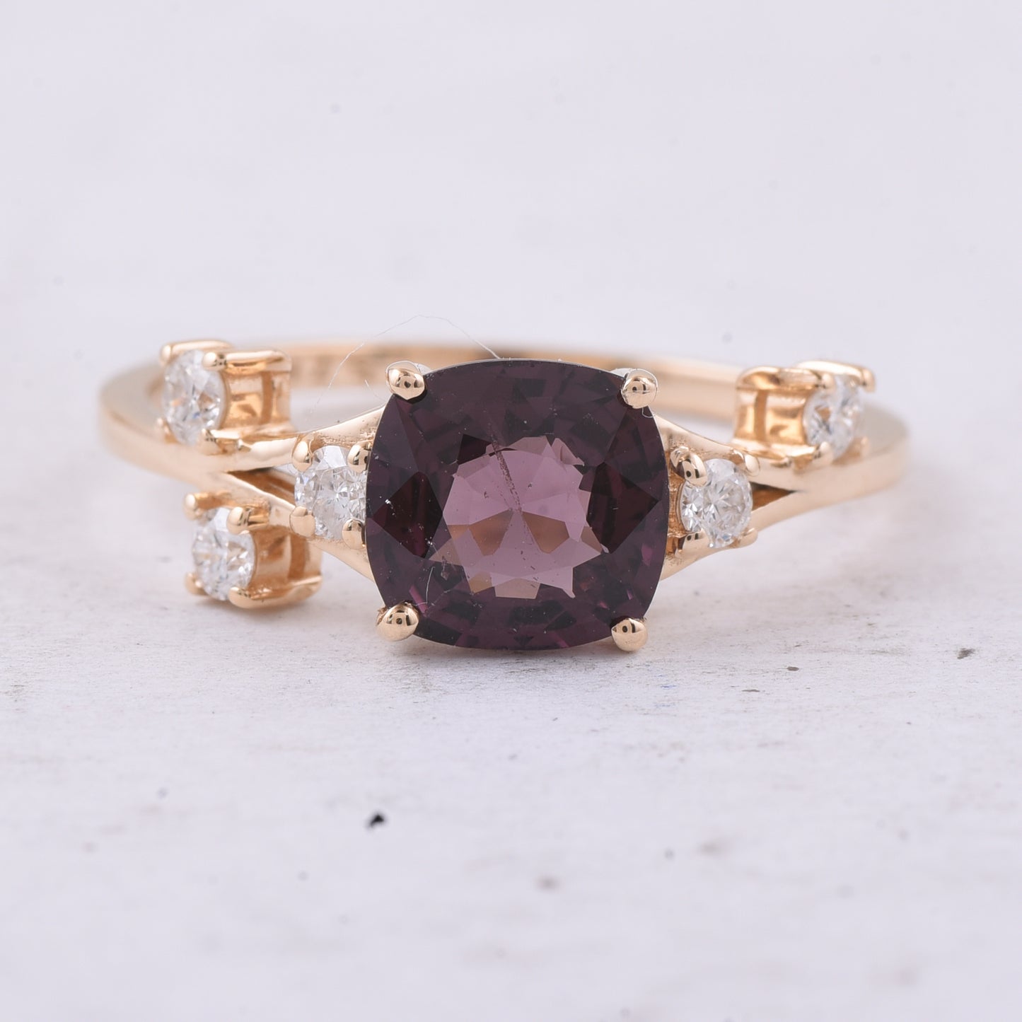 1.60 Ct Cushion Natural Spinel 14K Gold Ring