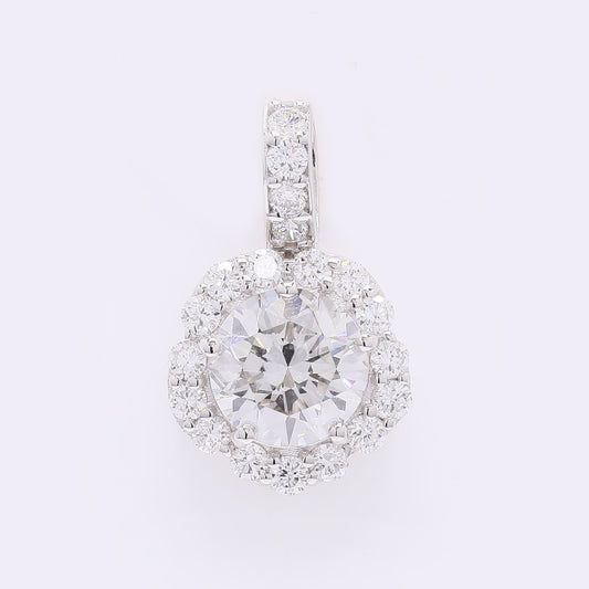 2.30 Carats Lab Grown Diamond 14K Gold Pendant