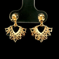 3.57 Ct Trillion Tourmaline 14K Gold Earrings