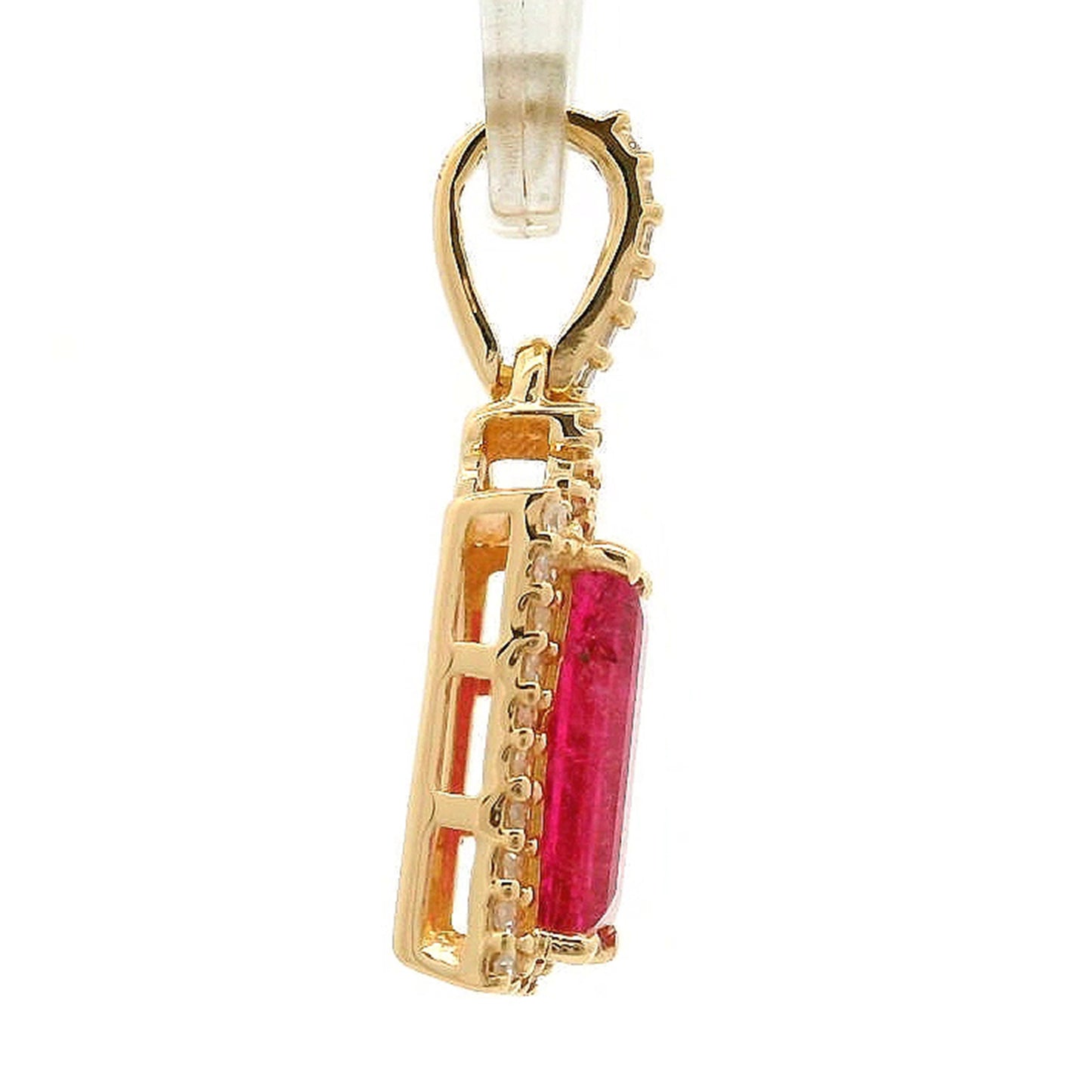 0.82 Ct Octagon Tourmaline 14K Gold Pendant