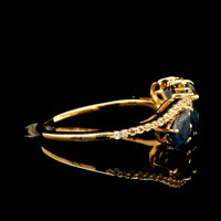 1.38 Ct Pear Sapphire 14K Gold Ring