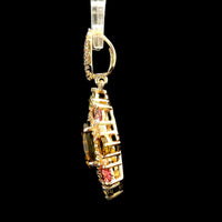 2.38 Ct Oval Tourmaline 14K Gold Pendant