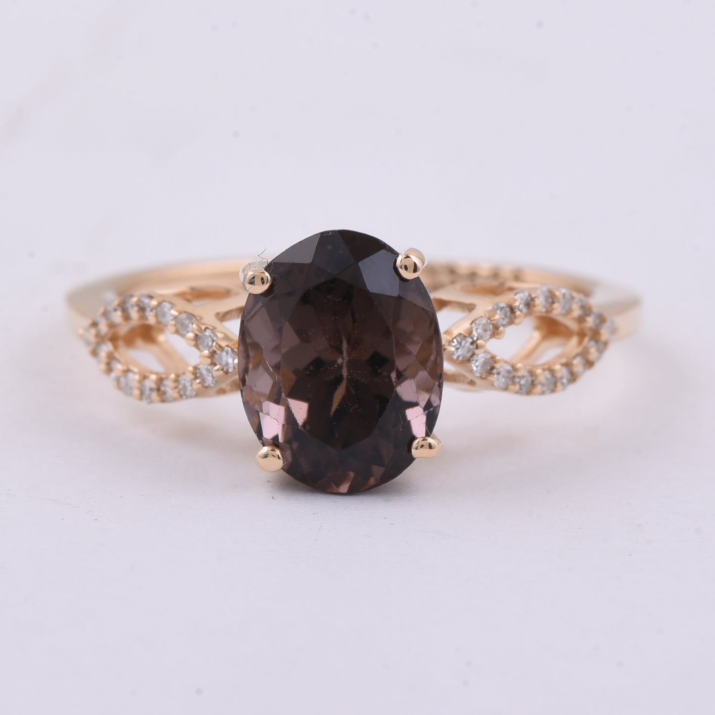 2.66 Ct Oval Natural Tourmaline 14K Gold Ring