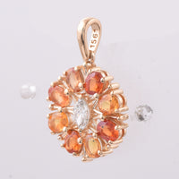 1.80 Ct Oval Natural Multi-Coloured Sapphire 14K Gold Pendant