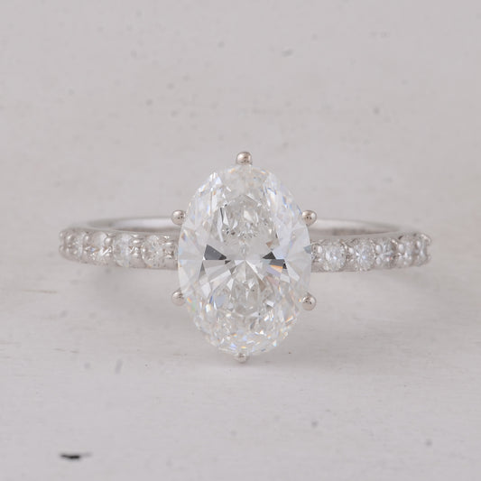 2.36 Carats Lab Grown Diamond 14K Gold Ring