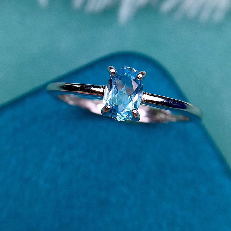 Blue Topaz 925 Sterling Silver Ring