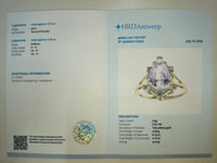 4.89 Ct Pear Natural Kunzite 14K Gold Ring