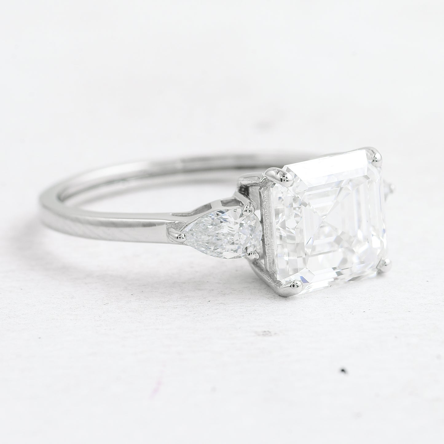 3.23 Ct Asscher Lab Grown Diamond 950 Platinum Ring
