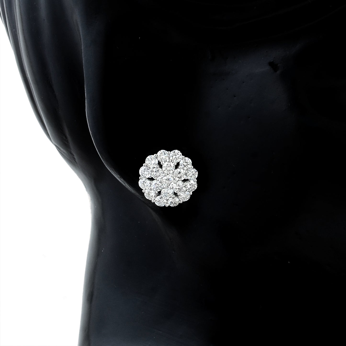 2.17 Carats Lab Grown Diamond 14K Gold Earrings