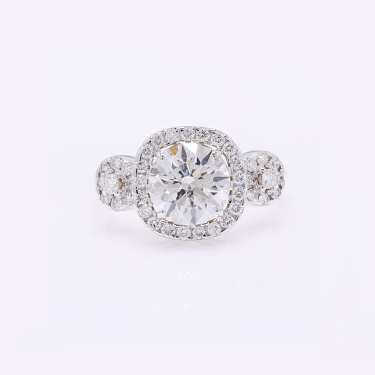2.55 Carats Lab Grown Diamond 14K Gold Ring